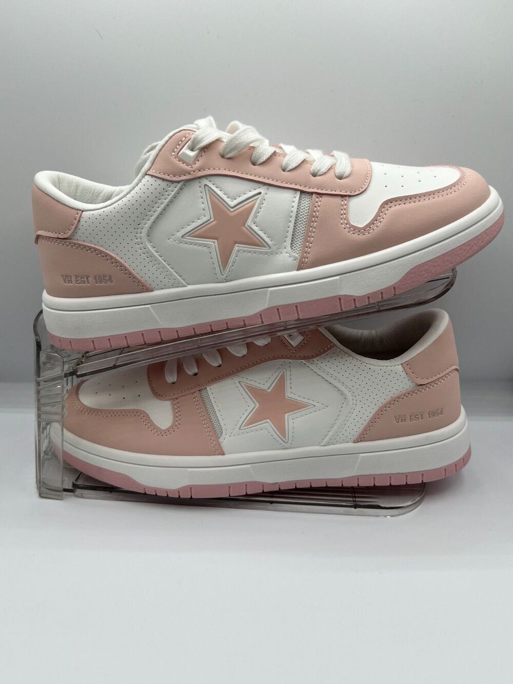 Vintage Havana Claudia White Pink Star Sneakers Womens 10 Casual Shoes